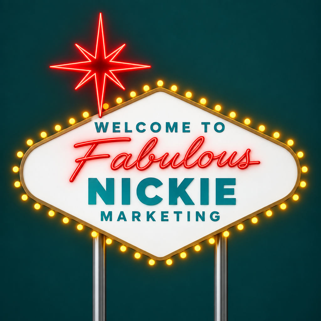 Welcome to fabulous Nickie Marketing, in the style of the famous Las Vegas sign