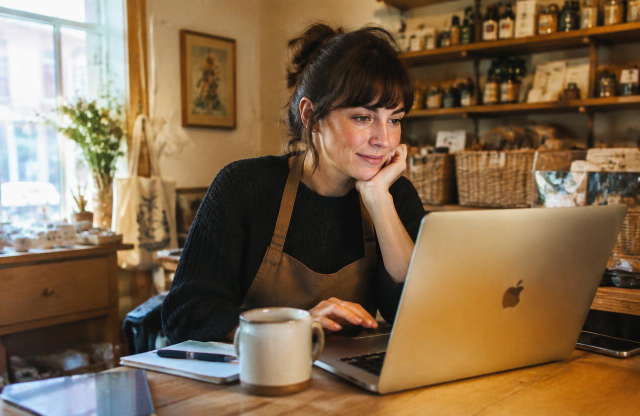 A local business owner at work