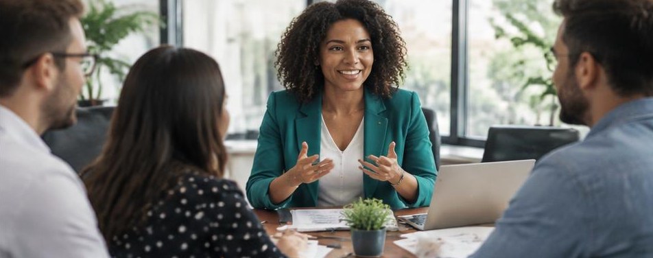 Illustrative hr consultant scene showing the people and work behind the business